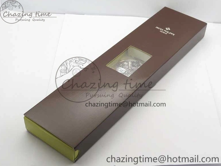 MIROTIME 0406 Calatrava 5524R Pilot Travel Time RG GRF Brown Dial on Brown Leather Strap MIYOTA TopPick 7155